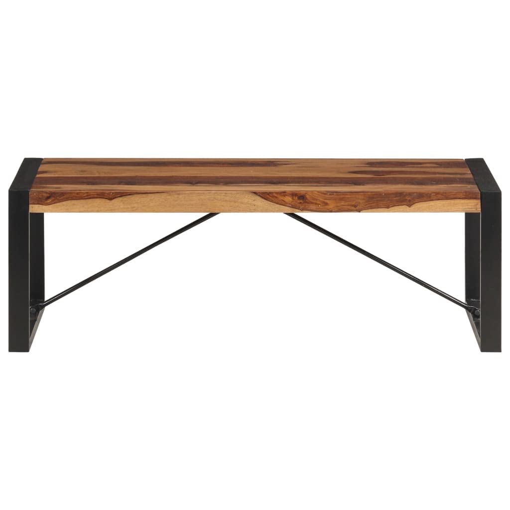 Industrial Coffee Table Solid Sheesham Wood with Metal Legs K2406