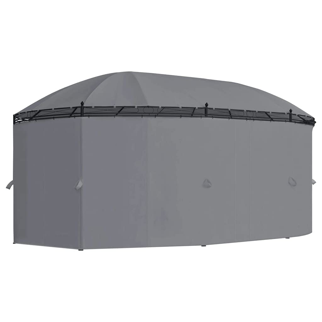 Gazebo with Curtains, Party Tent, Canopy Tent, 204.7"x137.4"x100.4" Anthracite U660050