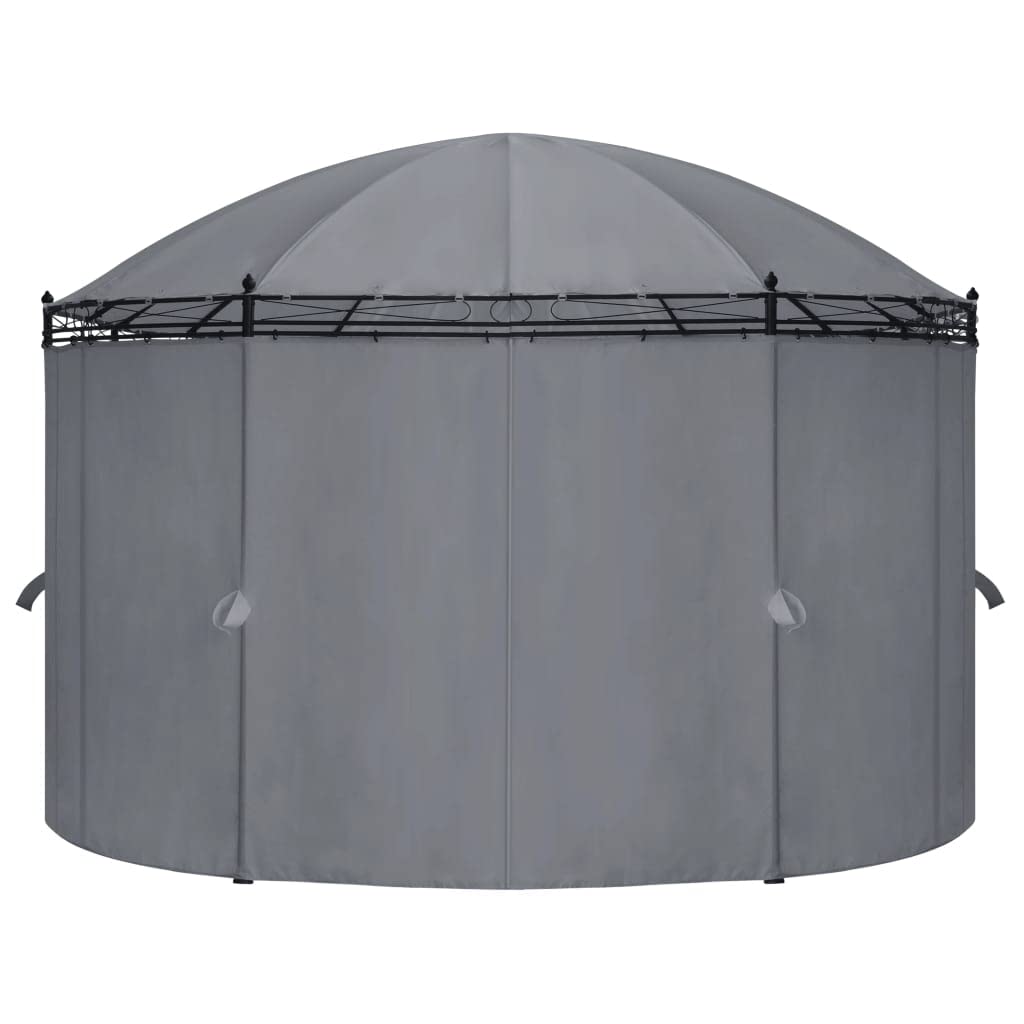 Gazebo with Curtains, Party Tent, Canopy Tent, 204.7"x137.4"x100.4" Anthracite U660050