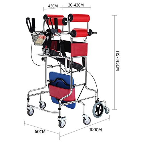 Upright Rollator Walker with 8 Wheels and Seat F714300