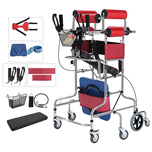 Upright Rollator Walker with 8 Wheels and Seat F714300