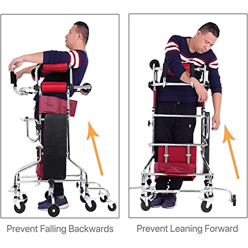 Upright Rollator Walker with 8 Wheels and Seat F714300