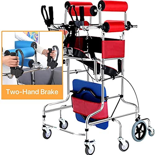 Upright Rollator Walker with 8 Wheels and Seat F714300