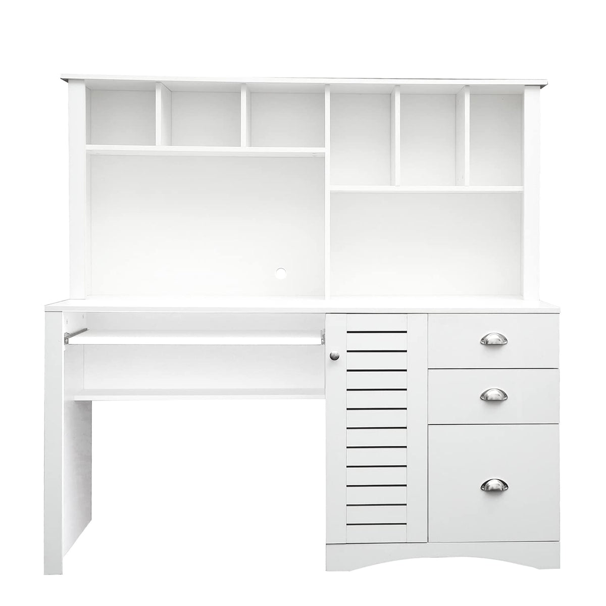 White Computer Desk with Hutch L469884