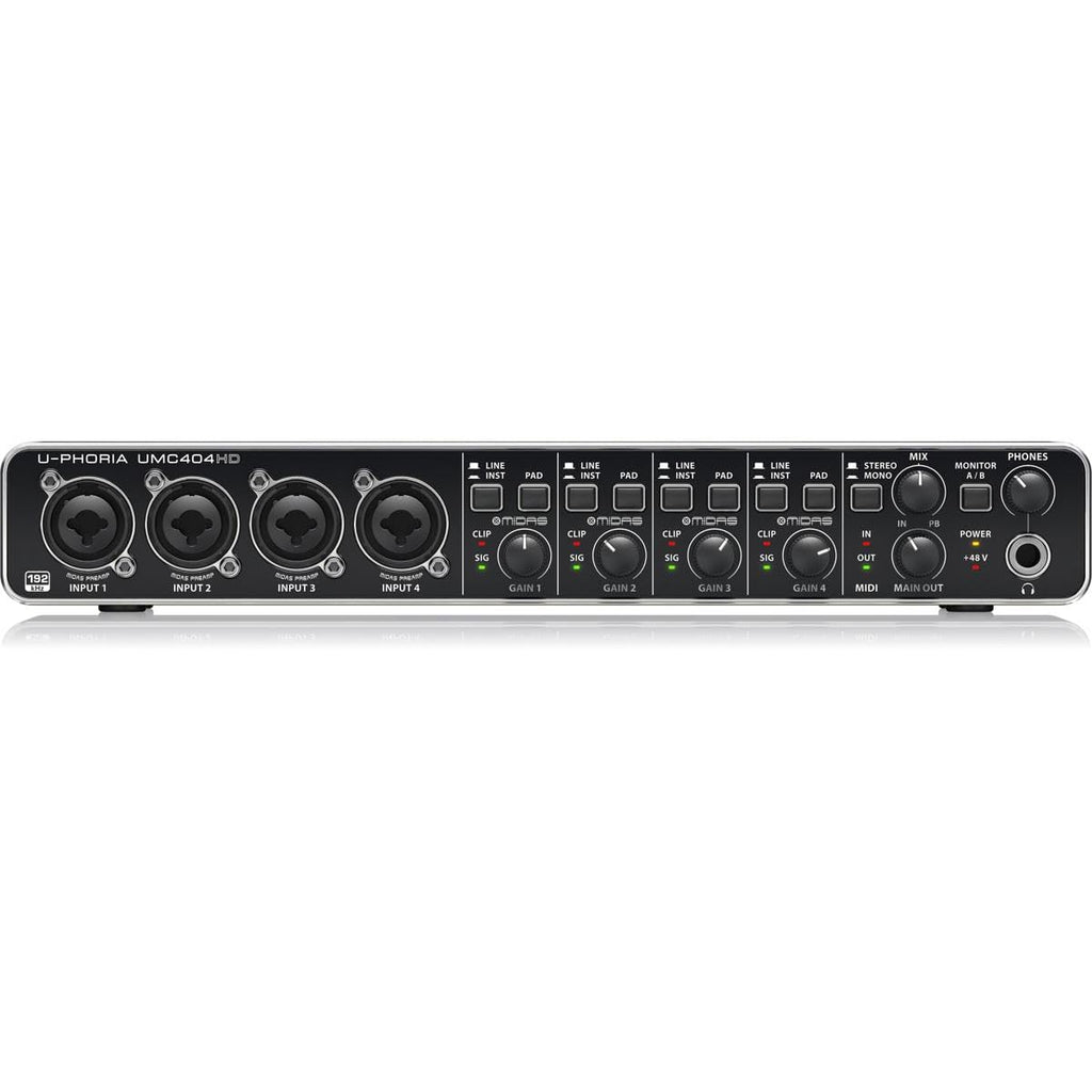 USB Audio/MIDI Interface with Mic Preamplifiers and 2x 25' XLR Cables M465718