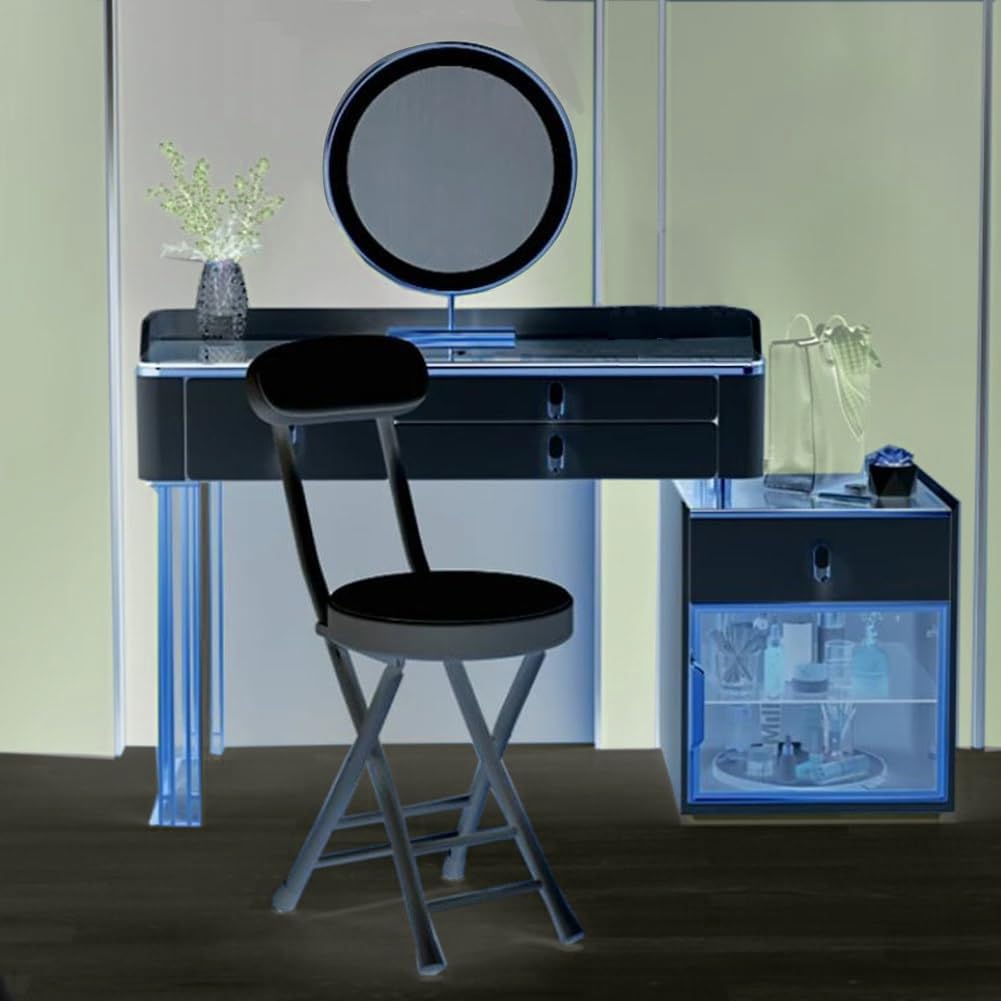 Black 18 Inch Folding Stool A8286