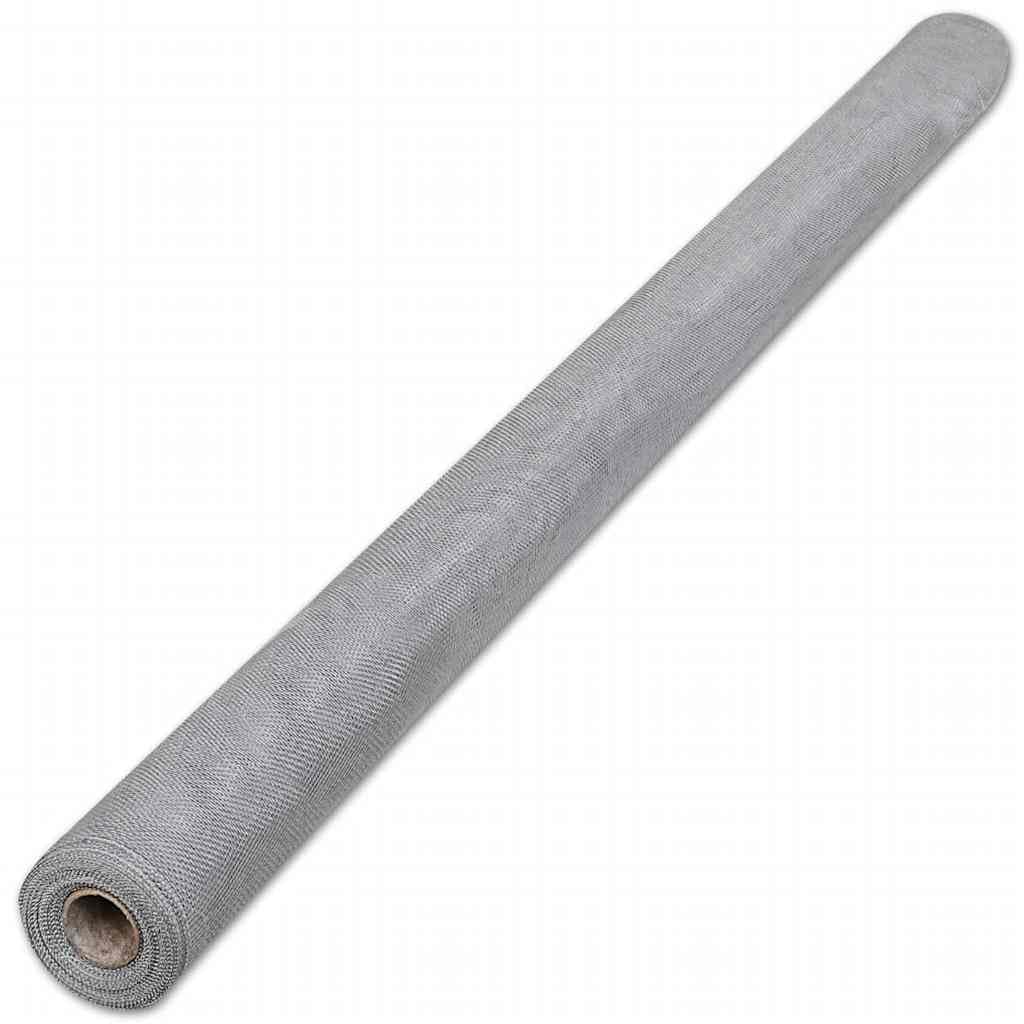 Aluminum Mesh Screen 39.4"x196.9" Silver U1390