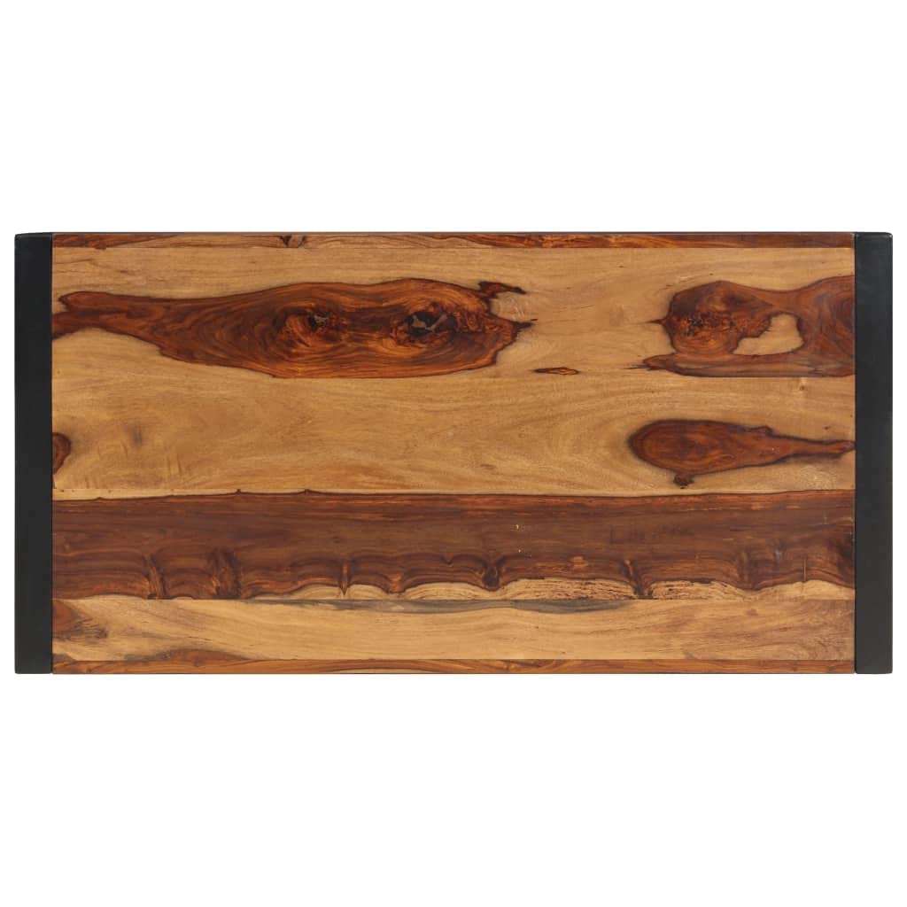 Industrial Coffee Table Solid Sheesham Wood with Metal Legs K2406