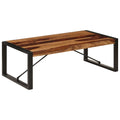 Industrial Coffee Table Solid Sheesham Wood with Metal Legs K2406