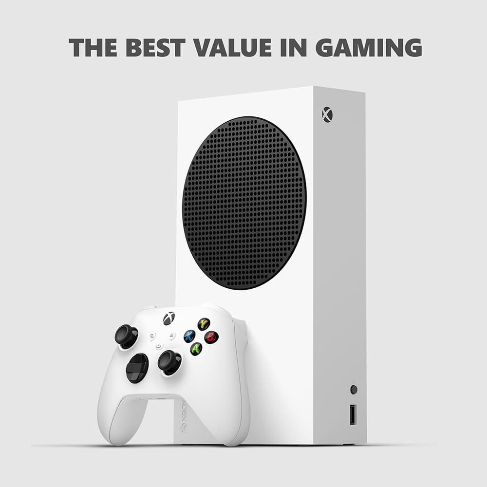 Robot White 512GB All-digital Gaming Console with Dual Wireless Controllers Q729015