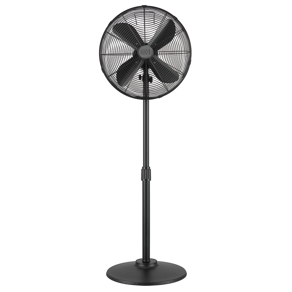 Matte Black 16" Pedestal Fan, 3 Speeds J97672