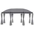 Gazebo with Curtains, Party Tent, Canopy Tent, 204.7"x137.4"x100.4" Anthracite U660050