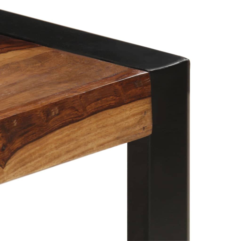Industrial Coffee Table Solid Sheesham Wood with Metal Legs K2406