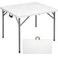 34" Square Folding Card Table White O3947