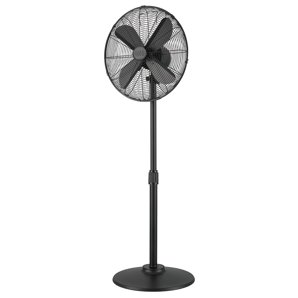 Matte Black 16" Pedestal Fan, 3 Speeds J97672