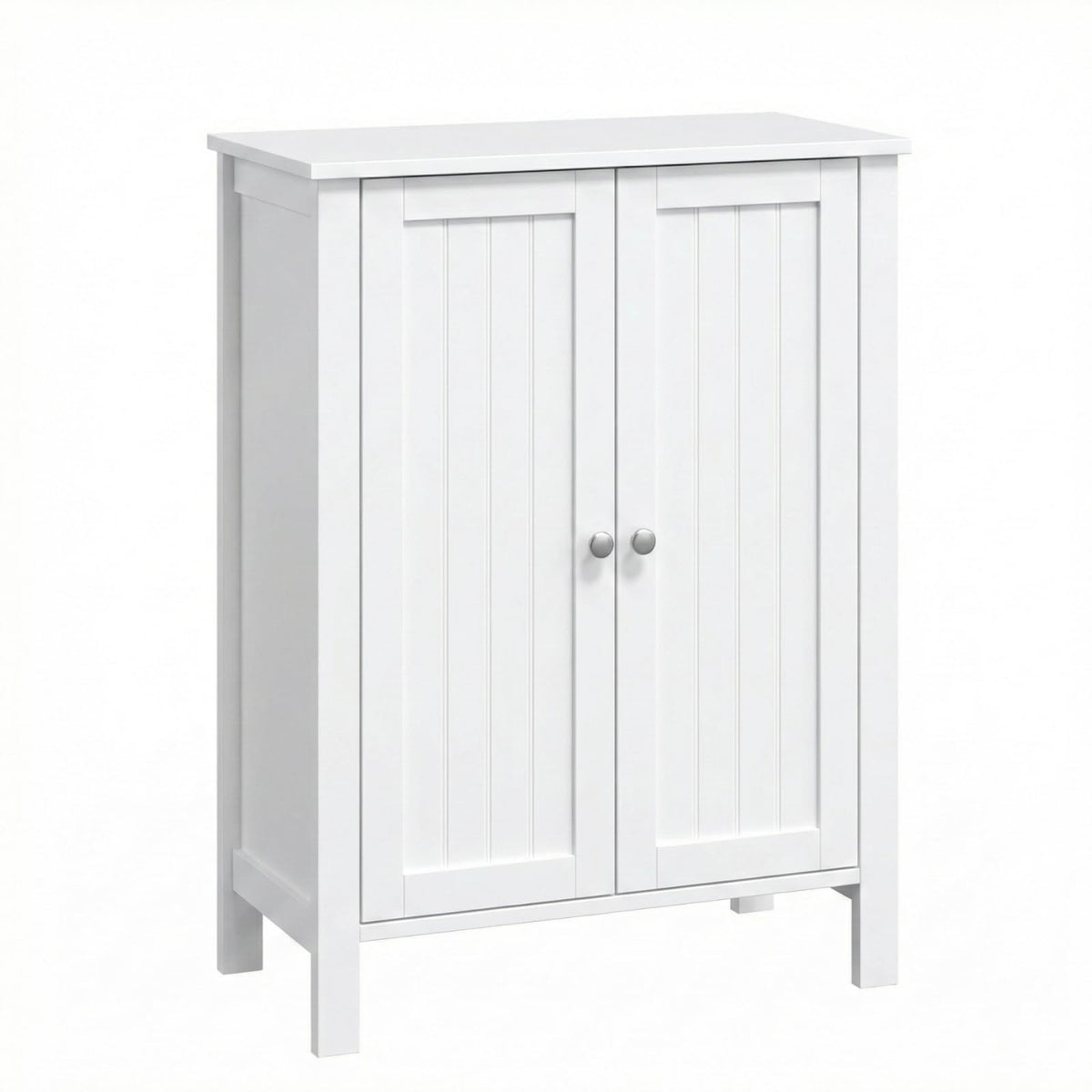 White Free Standing Bathroom Cabinet with Adjustable Shelf R627038