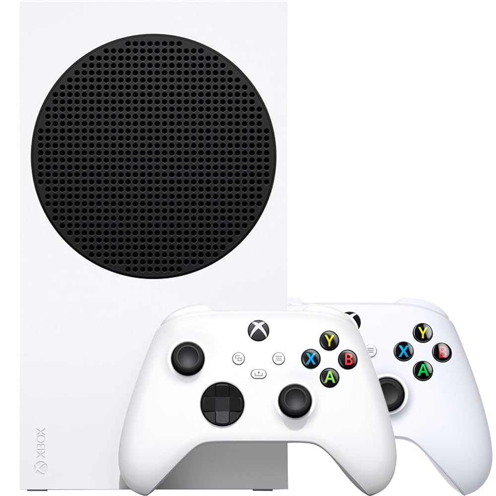 Robot White 512GB All-digital Gaming Console with Dual Wireless Controllers Q729015