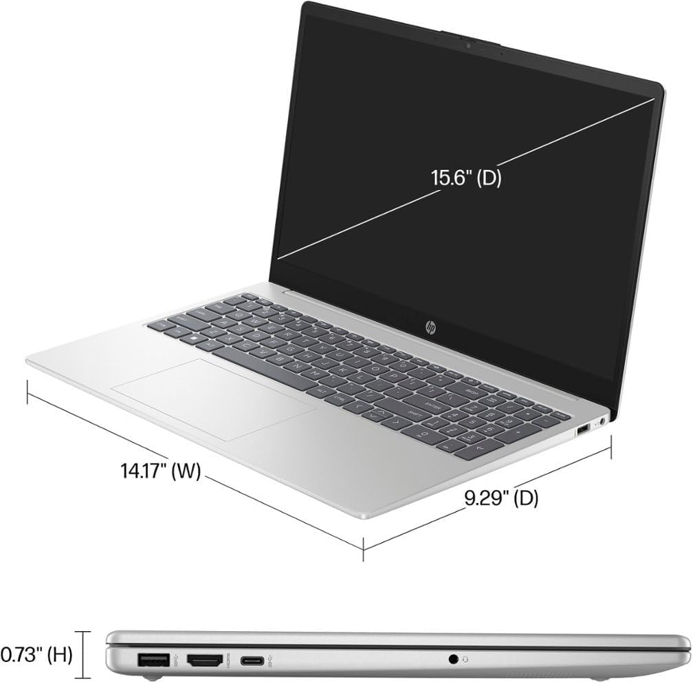 15.6" Touch-Screen Laptop, AMD Ryzen 5, 8GB DDR5, 512GB, Natural Silver N708