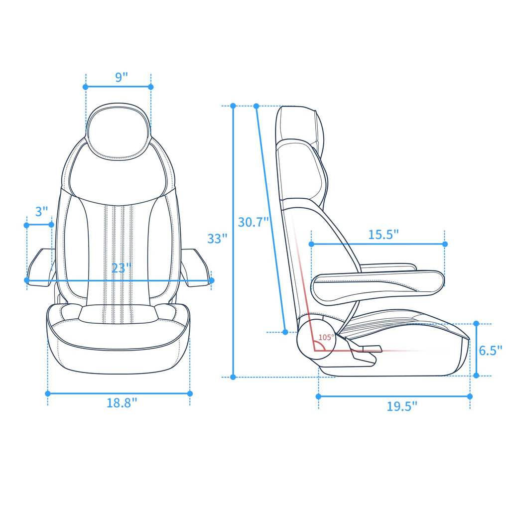 Luxury Pontoon Captains Chair Boat Seat Z9454