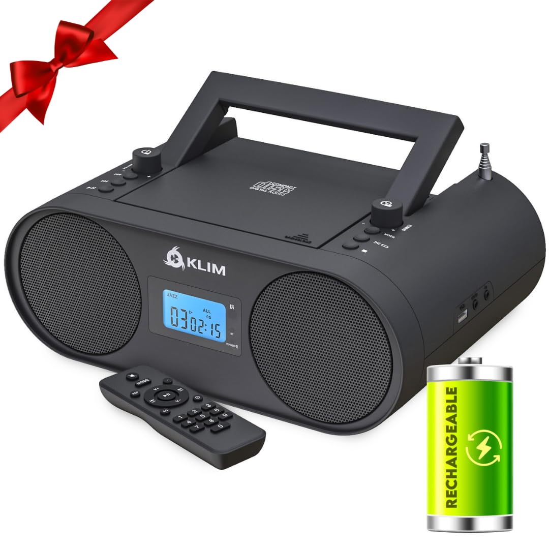 Portable CD Player Boombox with AM FM Radio and Bluetooth I656