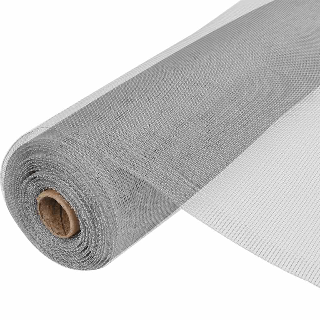 Aluminum Mesh Screen 39.4"x196.9" Silver U1390