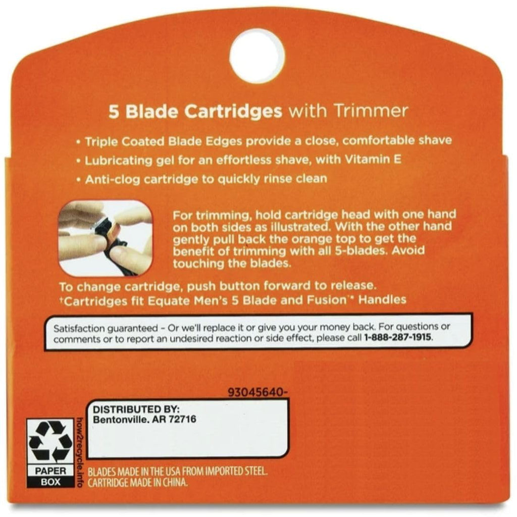 5 Blade Razor Cartridge Refills with Trimmer, 24 Count 2 Pack Z17775