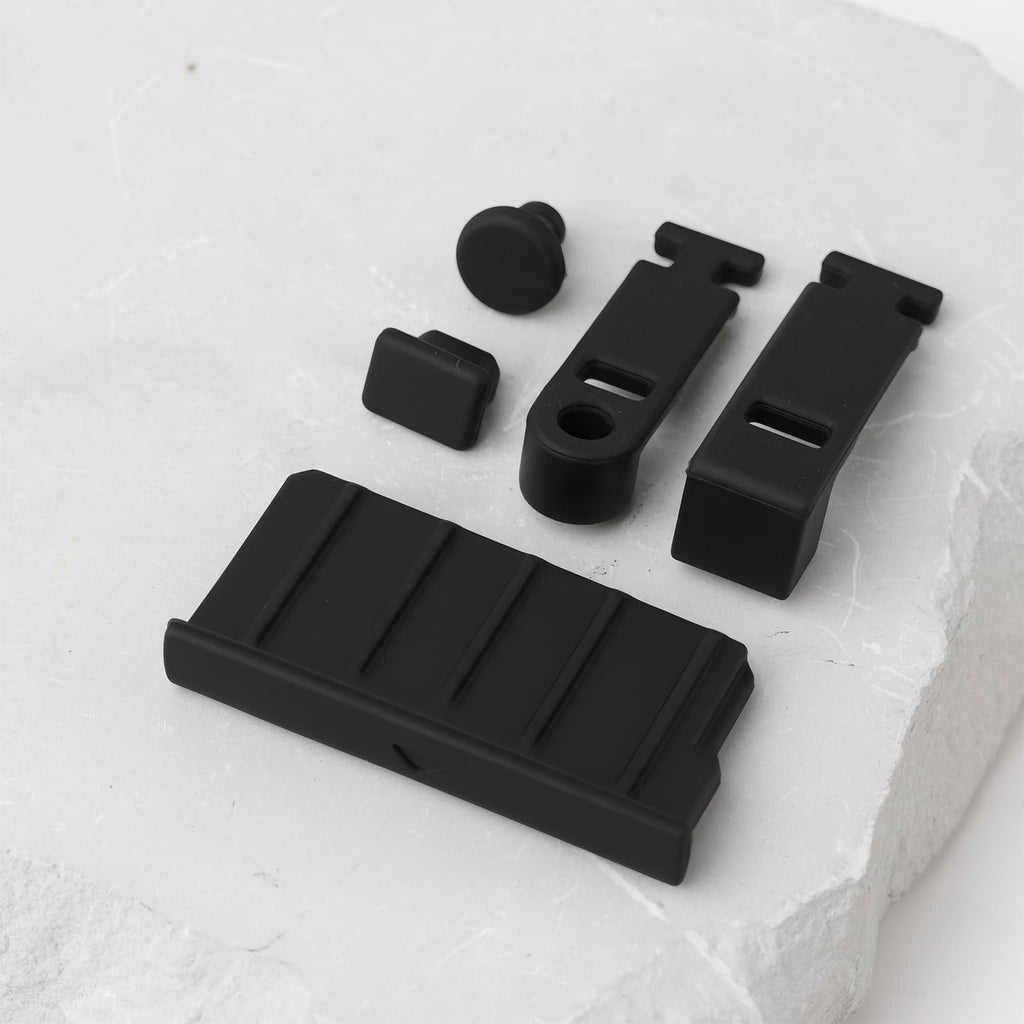 Game Console Card Slot Silicone Plug 2 Sets Black Y480112