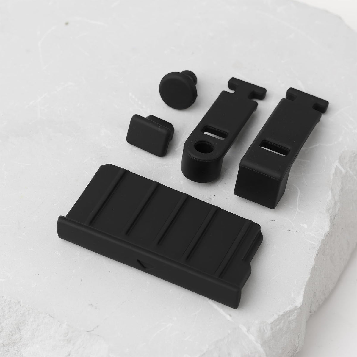Game Console Card Slot Silicone Plug 2 Sets Black Y480112