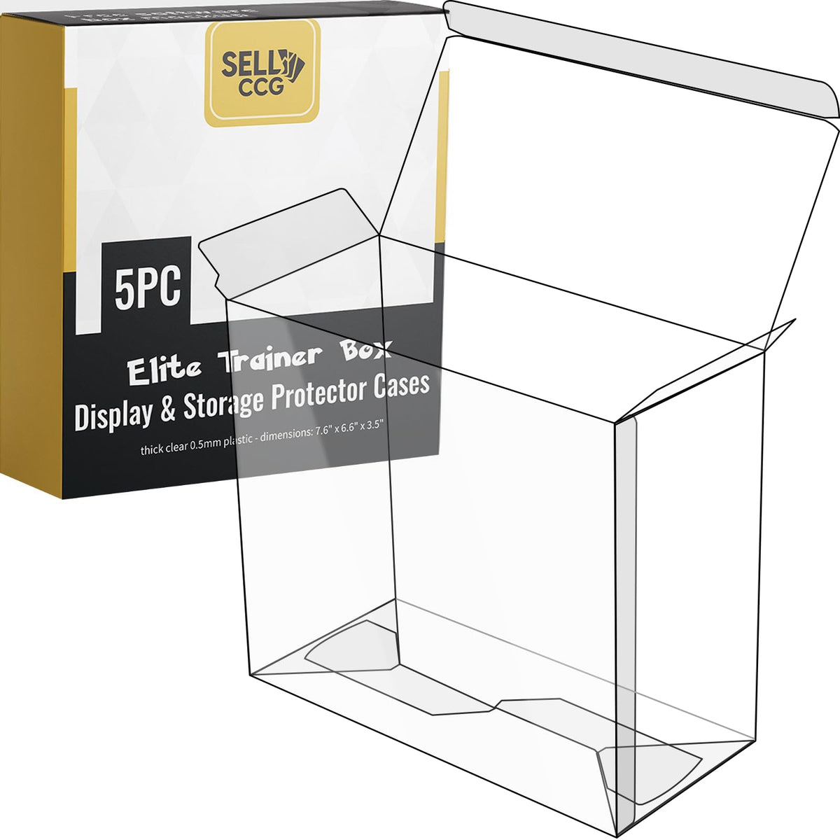 5 Pack Plastic Display Storage Case J783455