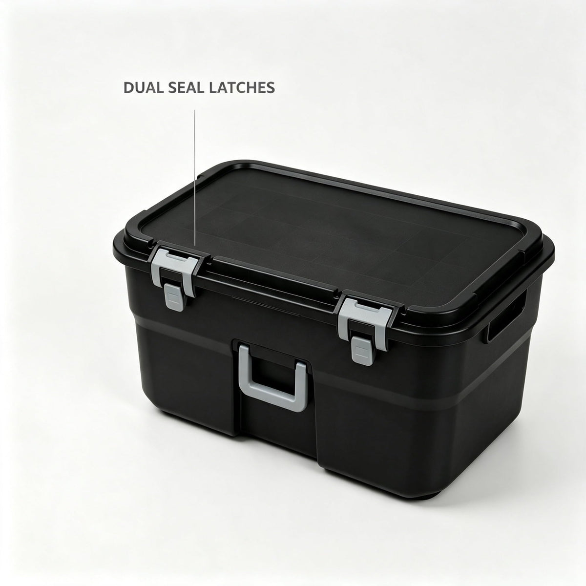 2 Pack 22 Gallon Black Wheeled Lockable Plastic Storage Trunk R555
