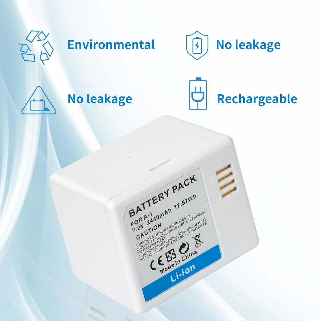 2-Pack Rechargeable 7.2V 2440mAh Lithium-Ion Batteries with Charging Station G3571