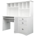 White Computer Desk with Hutch L469884