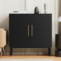 Black Storage Cabinet with Doors and Adjustable Shelf G903689