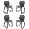 Stacking Chairs with Metal Legs Set of 12, Grey K192267
