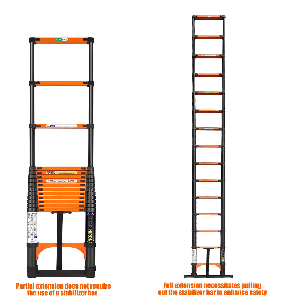12.5ft Extendable Non-Slip Ladder U1609