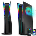PS5 Faceplates with Cooling Vents LED Lights Black Y2351