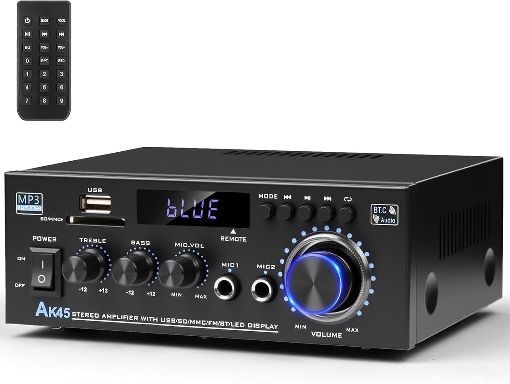 Bluetooth 5.0 Audio Amplifier 400W 2 Channel Stereo Receiver G5179