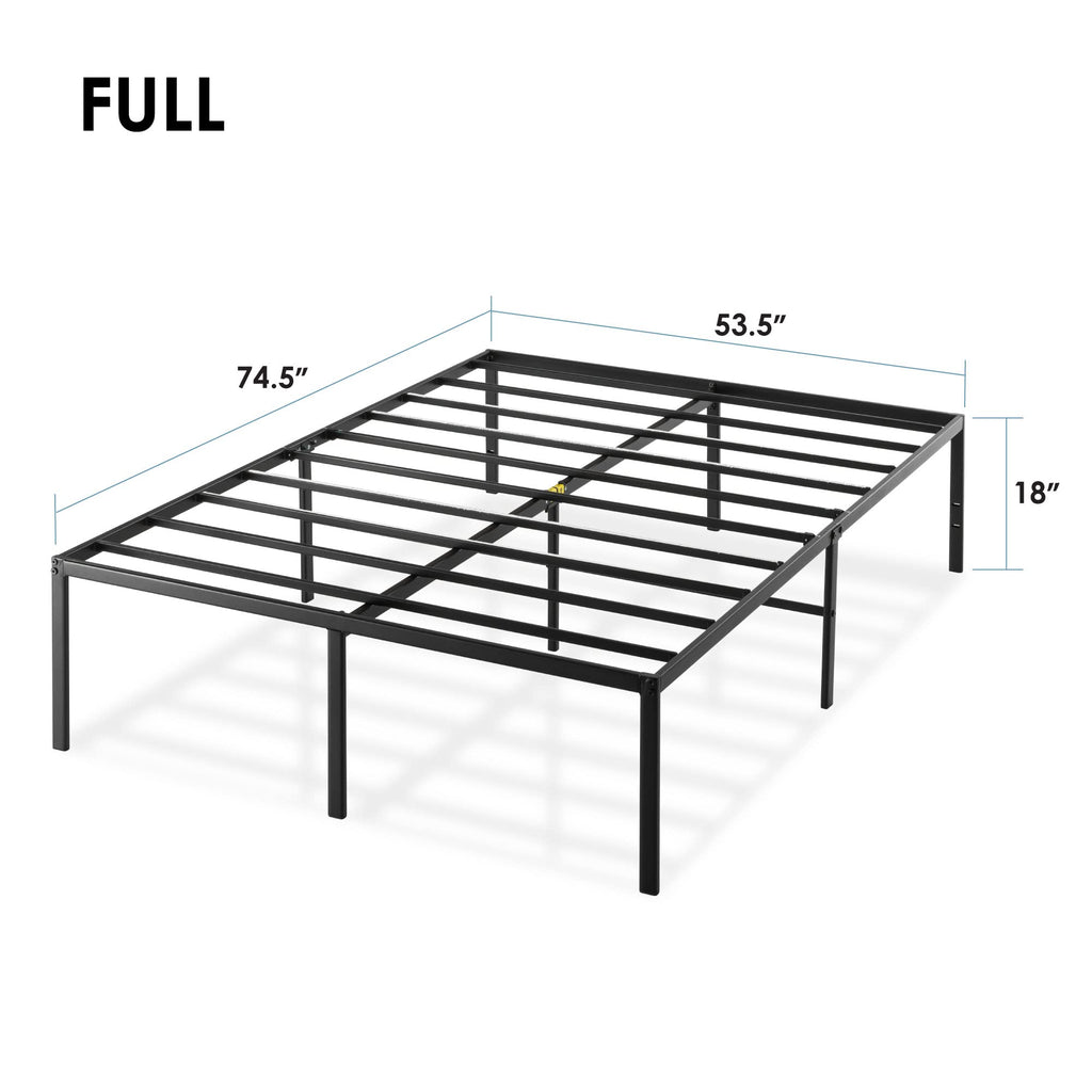 18 Inch Black Metal Platform Bed Frame G573