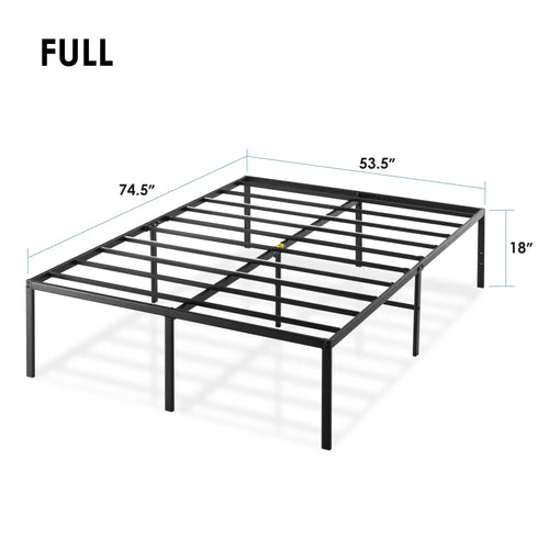 18 Inch Black Metal Platform Bed Frame G573