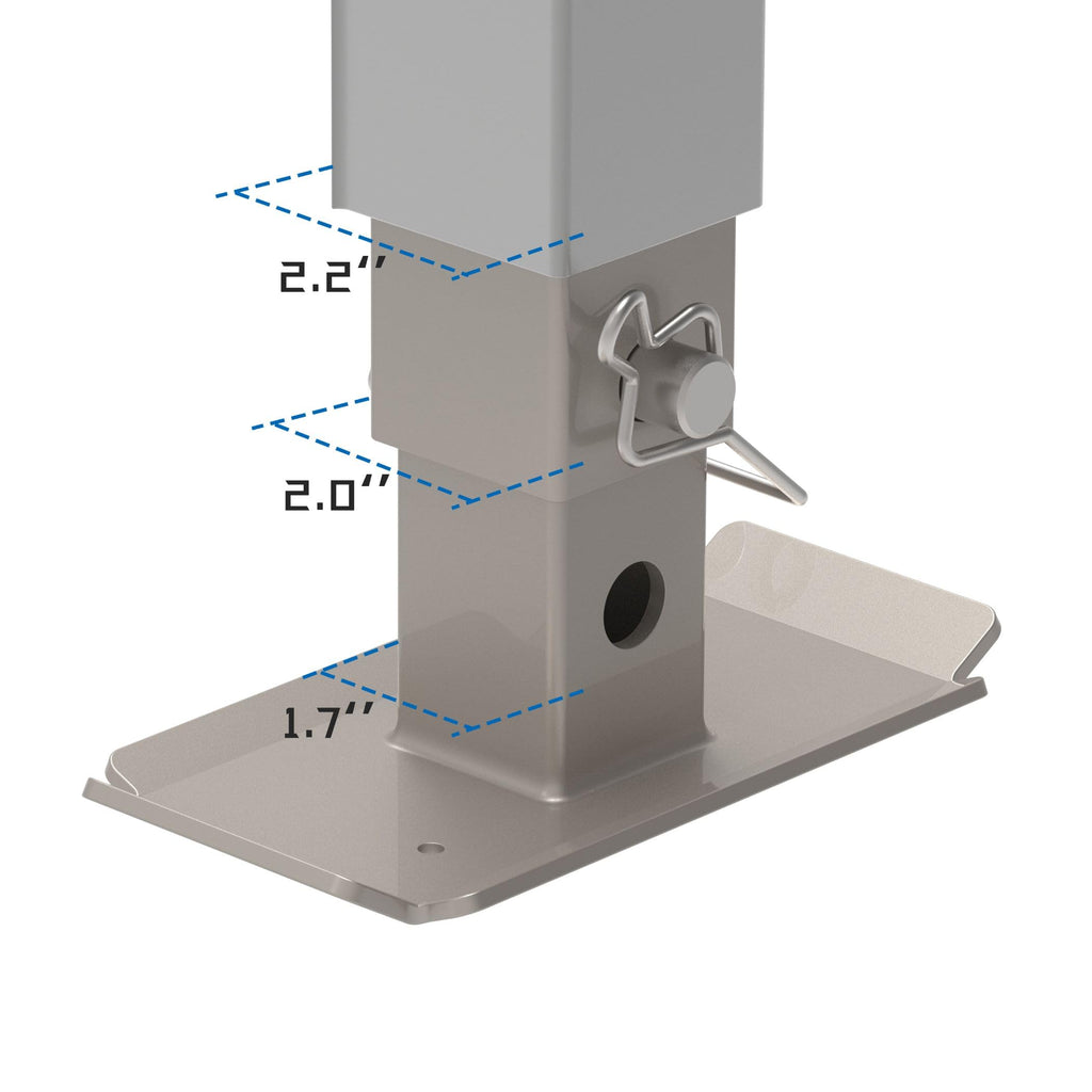 Heavy Duty Trailer Jack with Drop Leg P5255