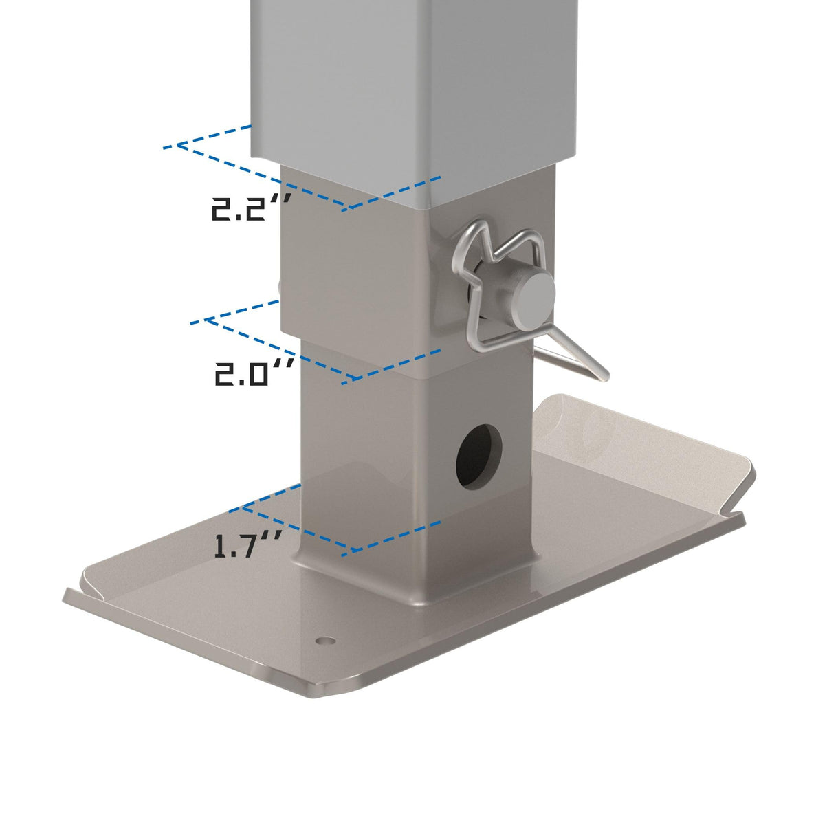 Heavy Duty Trailer Jack with Drop Leg P5255