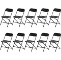 10 Pack Black Plastic Folding Chair P8260