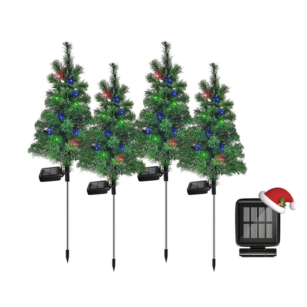 Solar Christmas Tree Garden Stake Lights Outdoor Waterproof M877516