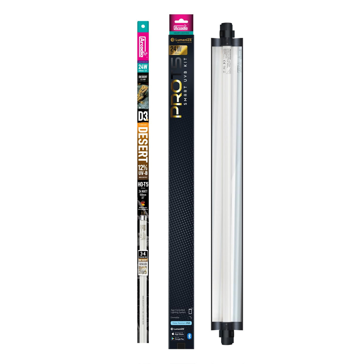 24" 24 Watts 12% UVB Reptile Light Fixture Kit Z782
