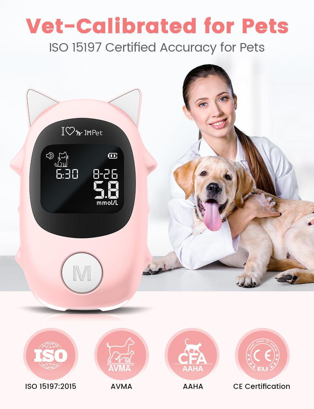 Glucose Monitoring Kit for Dogs & Cats with 100 Strips, 100 Lancets and Lancing Device Q956791