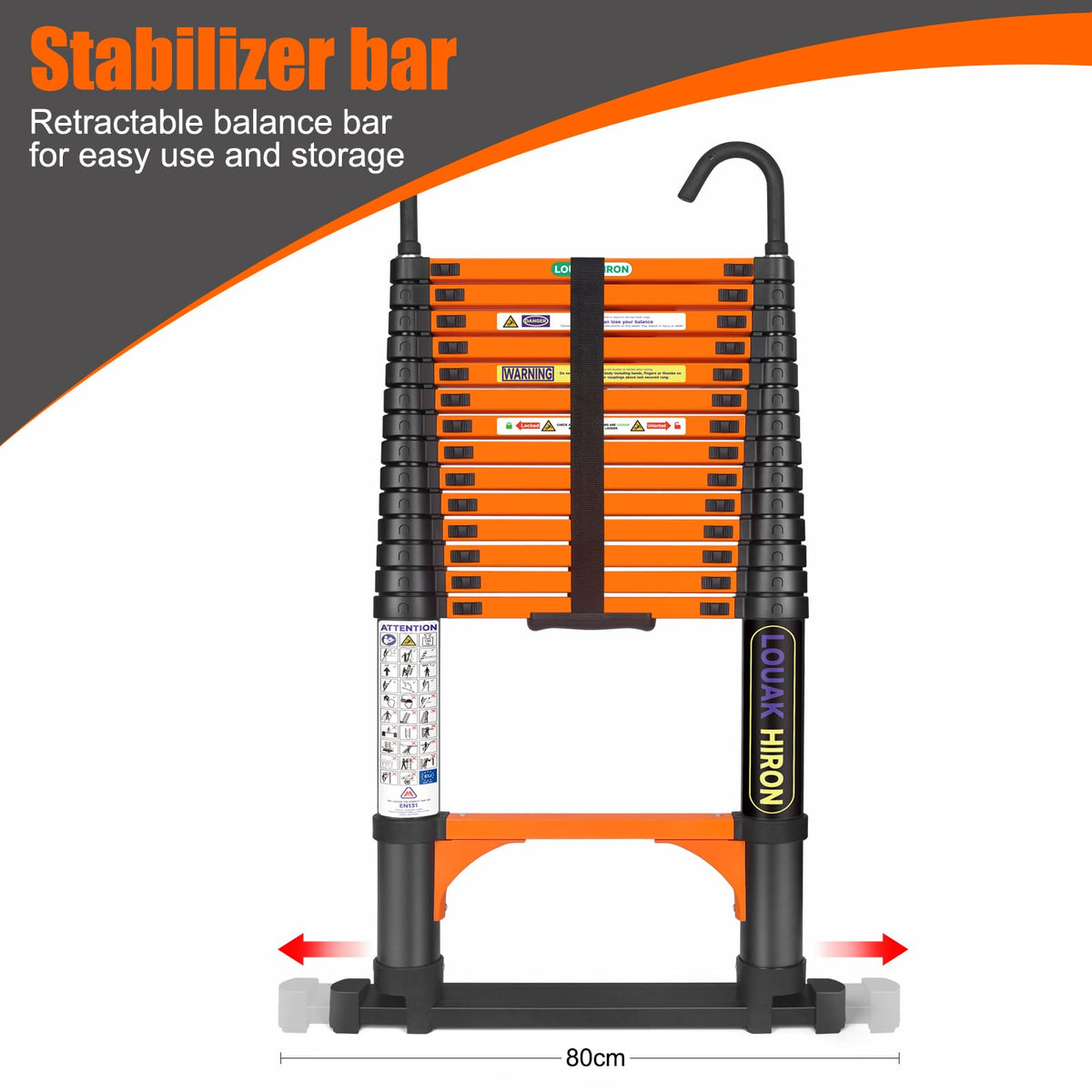 12.5ft Extendable Non-Slip Ladder U1609