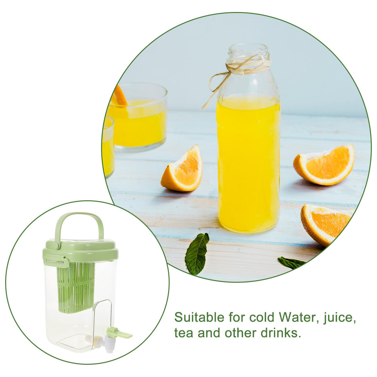2L Plastic Water Dispenser Jug with Faucet E2064