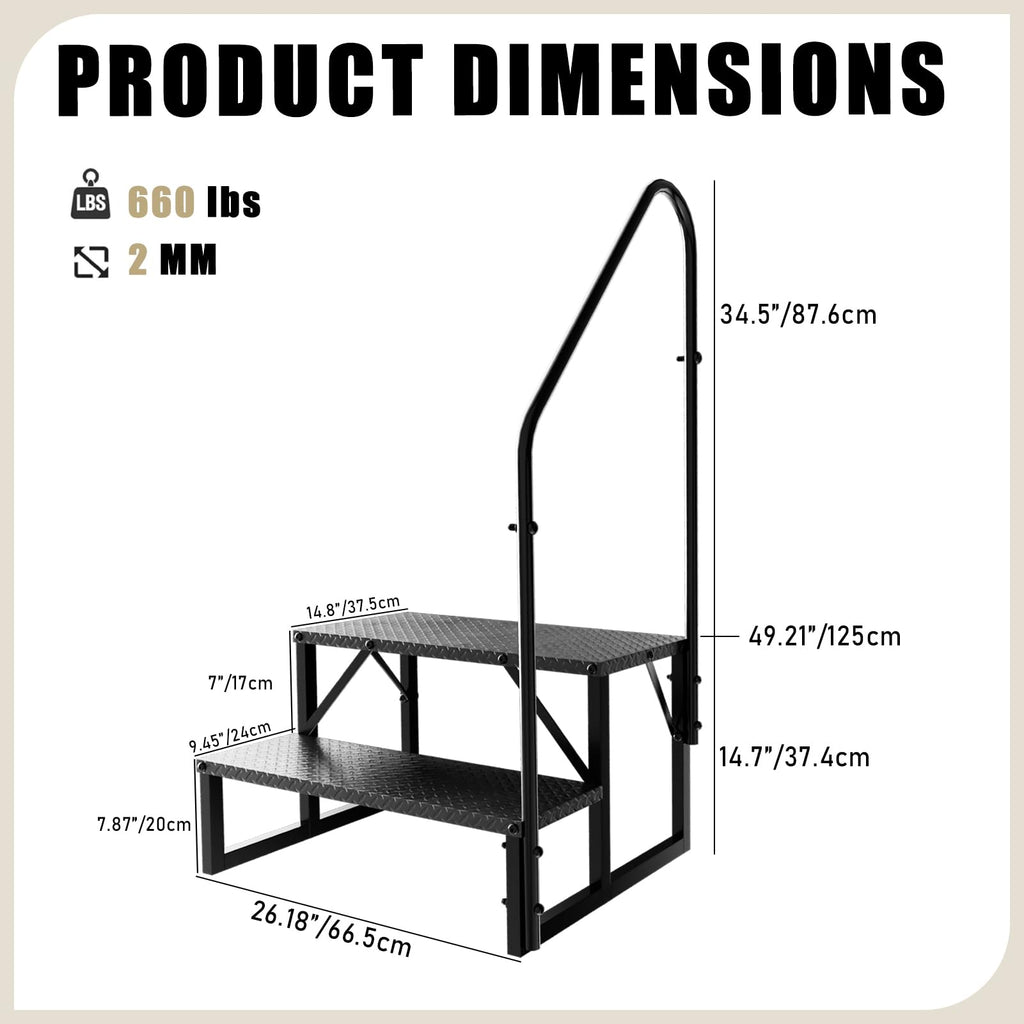 2 Step Ladder with Handrail E2346