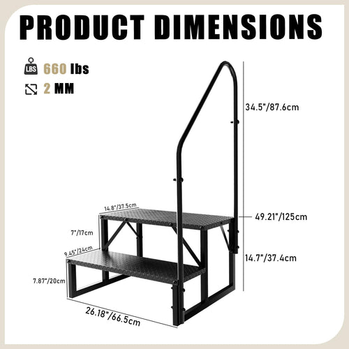 2 Step Ladder with Handrail E2346