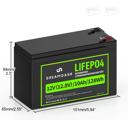 12V 10Ah LiFePO4 Lithium Battery S711596